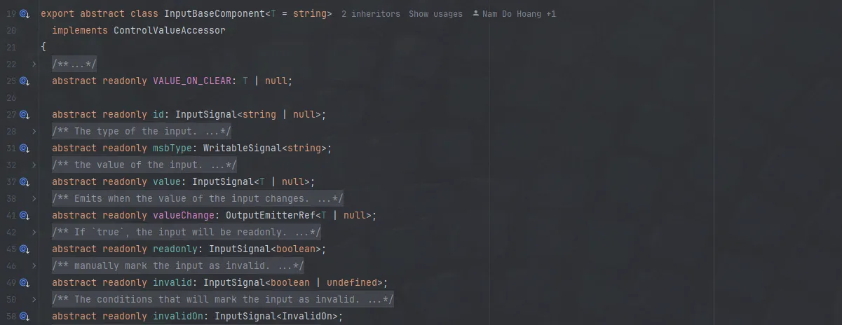 Input Base - SDK cho component input